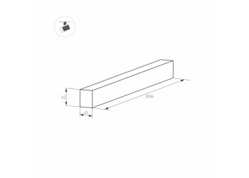 Шинопровод магнитный Arlight Mag-Track-4563-3000 028071(1)