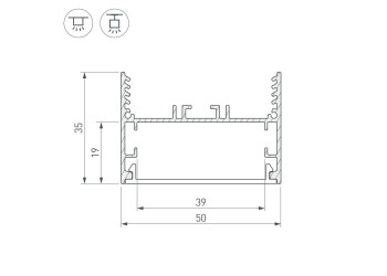 Коннектор L-образный Arlight SL-Line-5035 030116