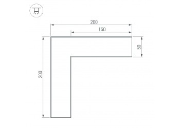 Коннектор L-образный Arlight SL-Line-5035 030116