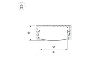 Профиль Arlight ARH-Wide-W39-2000 Anod 030982
