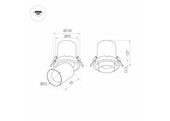 Встраиваемый светодиодный спот Arlight LTD-Pull-R100-10W Warm3000 031365