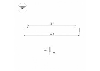 Подвесной светодиодный светильник Arlight Alt-Lineair-Flat-Updown-Dim-S2094-600-25W Day4000 031470