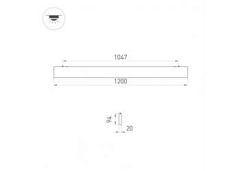 Подвесной светодиодный светильник Arlight Alt-Lineair-Flat-Updown-Dim-S2094-1200-40W Day4000 031471