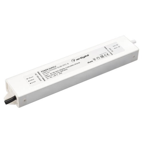 Блок питания Arlight ARPV-LG24060-SLIM-PFC-D (24V, 2.5A, 60W), IP67 031720, купить в Минске по самой низкой цене