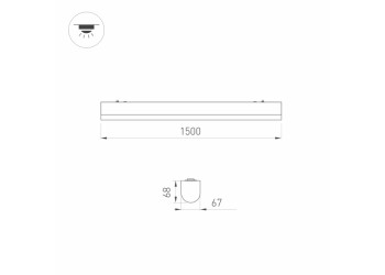 Потолочный светодиодный светильник Arlight ALT-Largo-1500-40W Day4000 033055