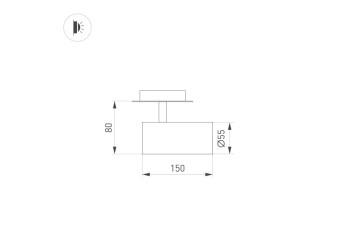 Встраиваемый светодиодный спот Arlight LGD-Lumos-R55-16W Warm3000 034484