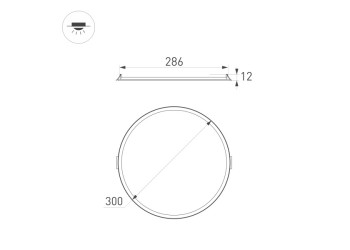 Встраиваемый светодиодный светильник Arlight DL-Edge-R300-24W Day4000 034725