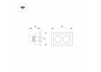 Встраиваемый светодиодный светильник Arlight MS-Orient-Built-Turn-TC-S67x90-5W Warm3000 034876