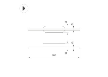 Подсветка для зеркал Arlight SP-Tenero-S600x45-13W Warm3000 035718