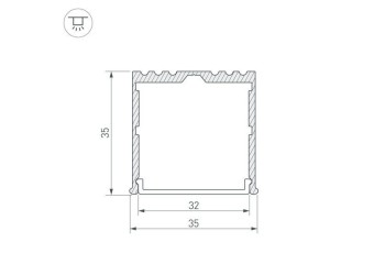 Профиль Arlight ARH-Power-W35-3000 Anod 036136