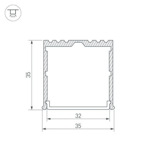 Профиль Arlight ARH-Power-W35-3000 Anod 036136, купить в Минске по самой низкой цене