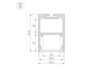 Профиль Arlight ARH-Line-3750A-3000 Anod 036137