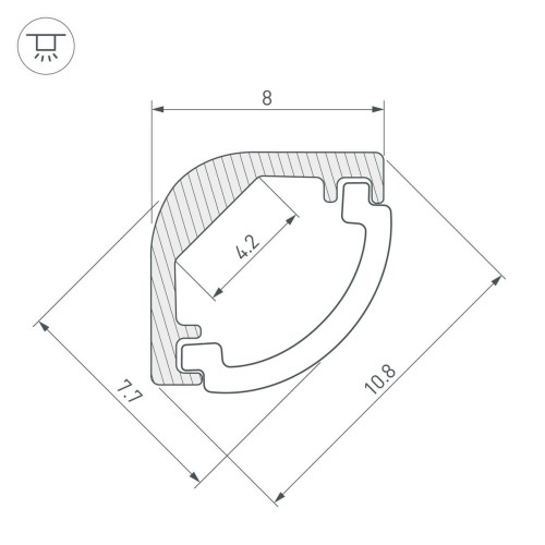 Профиль Arlight ARH-KANT-H8-2000 ANOD 036323, купить в Минске по самой низкой цене