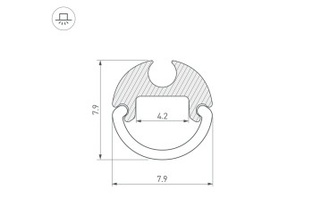 Профиль Arlight ARH-Round-D8-2000 Anod 036325