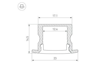 Профиль Arlight ARH-LINE-2315-F-2000 ANOD 036327