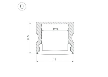Профиль Arlight ARH-LINE-2315-2000 ANOD 036331