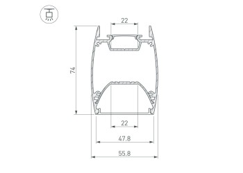 Профиль Arlight ARH-Line-4874-Dual-2000 Anod 036345