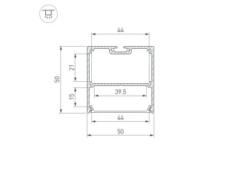 Встраиваемый профиль Arlight SL-LINE-5050-LW-2000 WHITE 038450