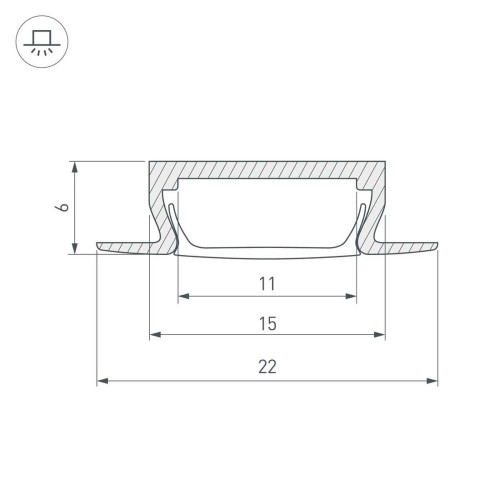 Встраиваемый профиль Arlight MIC-FS-3000 Anod 040719, купить в Минске по самой низкой цене