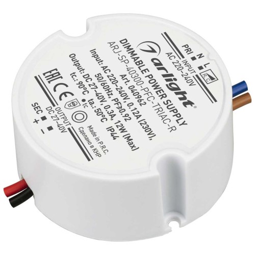 Драйвер Arlight ARJ-SP-40300-PFC-Triac-R 27-40V 12W IP44 0,3A 040962, купить в Минске по самой низкой цене
