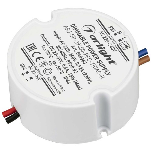Драйвер Arlight ARJ-SP-39400-PFC-Triac-R 27-39V 15W IP44 0,4A 040963, купить в Минске по самой низкой цене