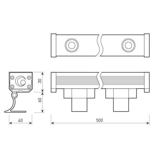 Линейный светодиодный прожектор Arlight AR-LINE-500-9W Day4000 (GR, 15x60 deg, 230V) 041723, купить в Минске по самой низкой цене