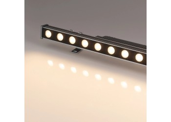 Линейный светодиодный прожектор Arlight AR-LINE-500-12W Warm3000 (GR, 15x60 deg, 230V) 041726