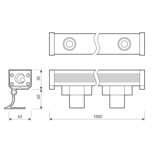 Линейный светодиодный прожектор Arlight AR-LINE-1000-24W Day4000 (GR, 15 deg, 230V) 042177, купить в Минске по самой низкой цене