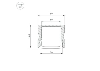 Профиль Arlight LINE-1715-2000 ANOD BLACK 044275