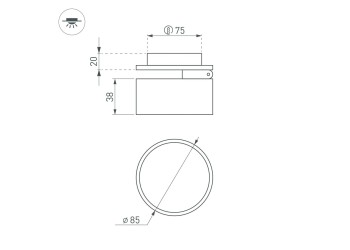 Встраиваемый светодиодный спот Arlight LGD-Pot-Built-R85-12W Warm3000 045780