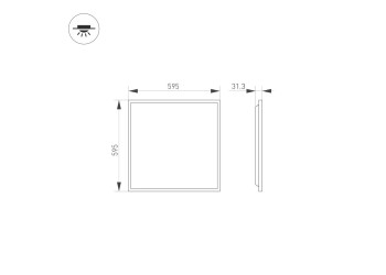 Встраиваемый светодиодный светильник Arlight DL-Titan-S600x600-40W Day4000-MIX 046049
