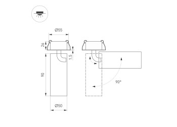 Встраиваемый светодиодный спот Arlight SP-Gabi-Built-Flap-R50-9W Day4000 049930