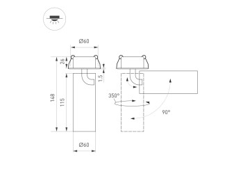 Встраиваемый светодиодный спот Arlight SP-Gabi-Built-Flap-R60-12W Day4000 049934