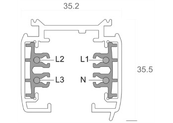 Шинопровод трехфазный Deko-Light D Line 2 м 710004
