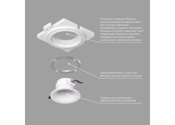 Закладная панель Denkirs DK3024-SCB