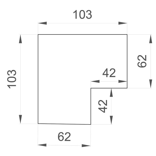 Угол профиля для натяжного потолока Denkirs Smart TR3041-AL, купить в Минске по самой низкой цене