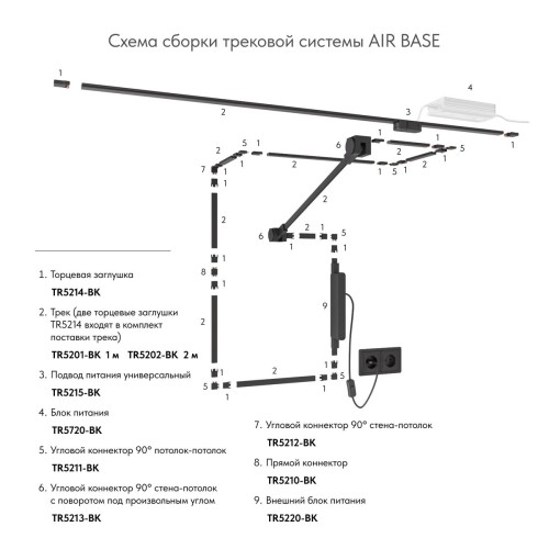 Шинопровод Denkirs Air Base TR5202-GO, купить в Минске по самой низкой цене