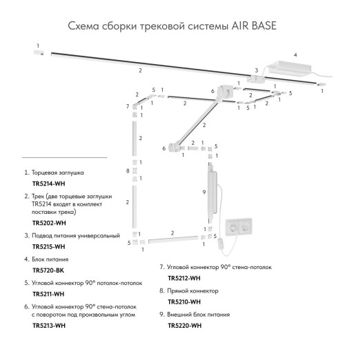Ввод питания Denkirs Air Base TR5215-WH, купить в Минске по самой низкой цене