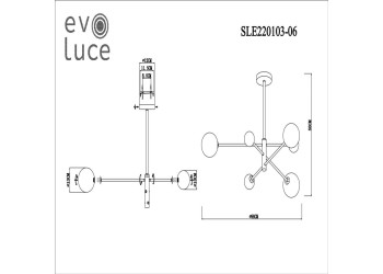 Подвесная люстра Evoluce Arcola SLE220103-06