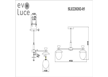 Подвесная люстра Evoluce Genova SLE220202-05