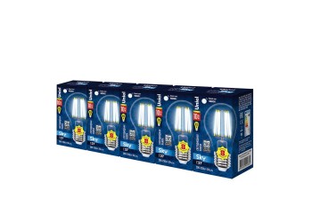 Набор светодиодных ламп филаментная Uniel E27 10W 4000K прозрачная LED-A60-10W/NW/E27/CL PLS02WH UL-00008082