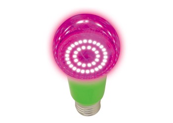Лампа светодиодная для растений Uniel E27 8W прозрачная LED-A60-8W/SPSB/E27/CL PLP30GR UL-00004581