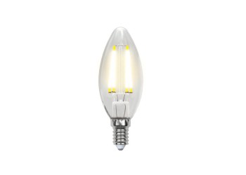 Лампа светодиодная филаментная Uniel E14 6W 3000K прозрачная LED-C35-6W/WW/E14/CL PLS02WH UL-00000199