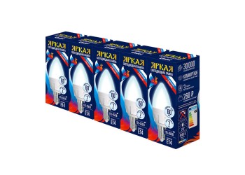 Набор светодиодных ламп Uniel E14 7W 4000K матовая LED-C37 7W/NW/E14/FR PLP01WH UL-00008088