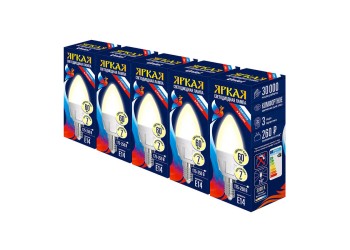 Набор светодиодных ламп Uniel E14 7W 3000K матовая LED-C37 7W/WW/E14/FR PLP01WH UL-00008089