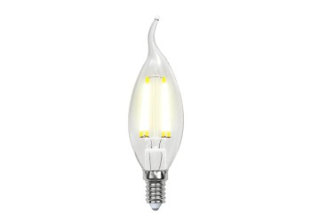Лампа светодиодная филаментная Uniel E14 7,5W 3000K прозрачная LED-CW35-7,5W/WW/E14/CL GLA01TR UL-00003248
