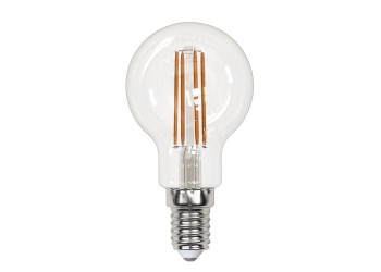 Лампа светодиодная филаментная Uniel E14 13W 4000K прозрачная LED-G45-13W/4000K/E14/CL PLS02WH UL-00005906