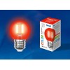 Лампа светодиодная филаментная Uniel E27 5W красная LED-G45-5W/RED/E27 GLA02RD UL-00002986, купить в Минске по самой низкой цене