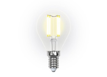 Лампа светодиодная филаментная Uniel E14 5W 3000K LED-G45-5W/WW/E14/CL/DIM GLA01TR UL-00002866