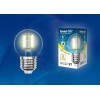 Лампа светодиодная филаментная Uniel E27 6W 3000K прозрачная LED-G45-6W/WW/E27/CL GLA01TR UL-00002203, купить в Минске по самой низкой цене